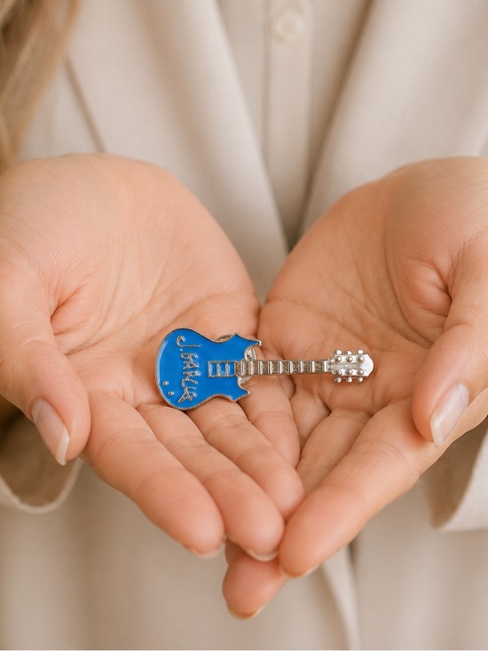 Other - Jerry Garcia Of the Grateful Dead Commemorative Blue Guitar Lapel Pin